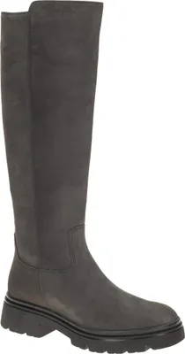 A single gray boot is shown against a white background.