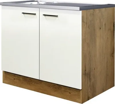 Obrázek produktu pro Kuchyňská skříňka s dřezem Flex-Well Vintea 100 cm magnólie matná