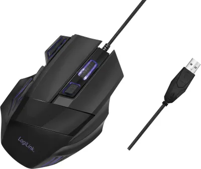 Obrázok produktu pre LogiLink ID0202, Pravoruké, Optický, USB Typ-A, 2400 DPI, Čierna