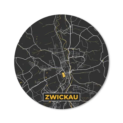 Produktbild von MuchoWow® Mauspad Mousepad Zwickau - Stadtplan - Karte - Deutschland - Gold 40x40 cm - Mousepads - Maus Mat - Pad - Mausunterlage - Schreibtisch Accessoires