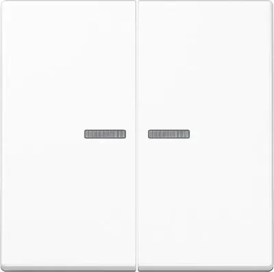 Produktbild von Jung Wippe mit Lichtleiter für KNX Taster 2fach, Thermoplast, Serie A, alpinweiß A102KO5BFWW