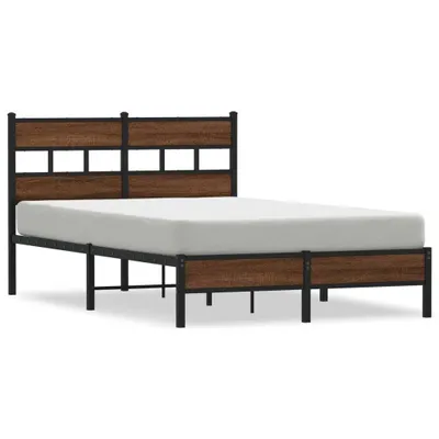 Obrázek produktu pro vidaXL Rám postele bez matrace Hnědý dub 120x190 cm Materiál na bázi dřeva