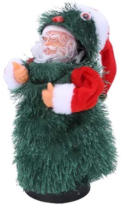 Tanzender Weihnachtsmann mit Musik und Licht 30 cm