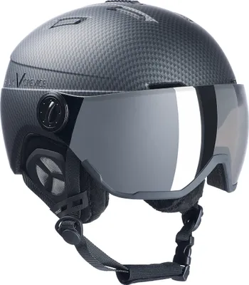 Produktbild von BLACK CREVICE Ski-& Snowboardhelm - Modell CALGARY | Visierhelm | Farbe: Schwarz Carbon | Größe: S/M (54-57 cm)