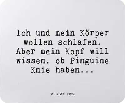 Produktbild von Mr. & Mrs. Panda Mauspad Ich und mein Körper... - Aquarellblau - Geschenk, schlafen, laptop mousepad, Spruch, pc, Sprüche, Weisheiten Zitate Lustig Weisheit Worte