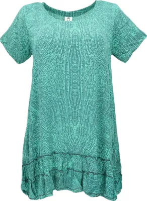 Produktbild von Boho Strandkleid, Minikleid - Petrol, Damen, Grün, Viskose, Kleider