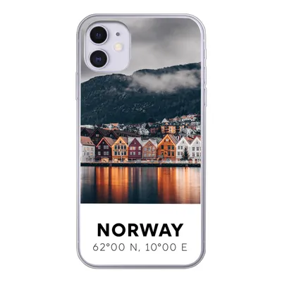 Produktbild von MuchoWow® Handyhülle Schutzhülle Hülle für iPhone 11 Norwegen - Skandinavien - Bergen - Winter Silikon Softcase Handy Hülle - Handytasche