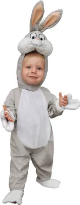 Immagine prodotto di Costume originale Bugs Bunny bambino Warner Bros grigio-bianco - 80/92 (1-2 anni)