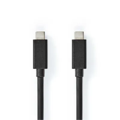 Obrázek produktu pro USB kabel | USB 3.2 Gen 2x2 | USB-C™ samec | USB-C™ samec | 100 W | 4K@60Hz | 20 Gbps | Poniklovaný | 2,00 m | Kulatý | PVC | Černá | Zabalené v krabici
