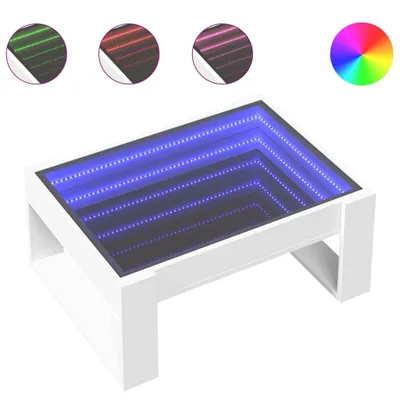 Obrázek produktu pro vidaXL Konferenční stolek s LED diodami Infinity-LED bílý 70x53x30 cm