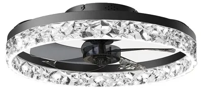 Image de Ventilateur de plafond, télécommande, éclairage réglable, noir B