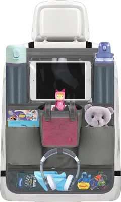 Produktbild von Auto-Organizer mit Tasche für Toniebox-Figuren, 10,5 Zoll, Auto-Kindersitzschutz, Rücklehnenbeschutzung, Auto-Kindersitzbeschutzung, Auto-Hinterbankbeschutzung.