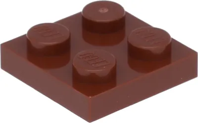 Produktbild von Lego® 2x2 Platten 3022 - 10 Stück Rotbraun