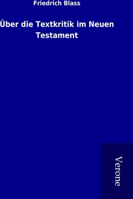 Produktbild von Über die Textkritik im Neuen Testament