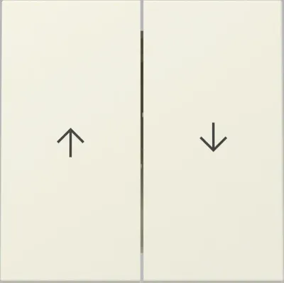 Produktbild von GIRA 329401 Wippe 2fach Pfeil System 55 Cremeweiß glänzend