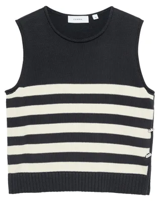 Productafbeelding van Comma dames vest – Gestreept, relaxed pasvorm, mouwloos