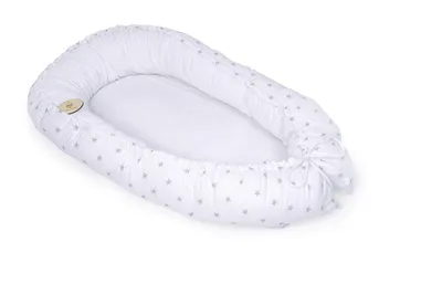 Obrázek produktu pro Oboustranné hnízdečko Maceshka Basic Šedé hvězdy v bílé