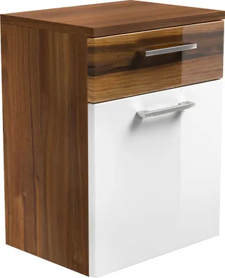 Produktbild von Seitenschrank Bad hängend - Rima - walnuss-weiss