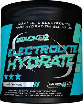 Produktbild von Stacker2 Electrolyte Hydrate (300g) Orange Mango - Intra- & Post-Workout - Intra-Workout