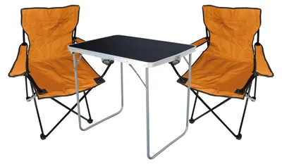 3-tlg Camping Set Gartenmöbel Campingtisch + 2 Campingstuhl Klappstuhl