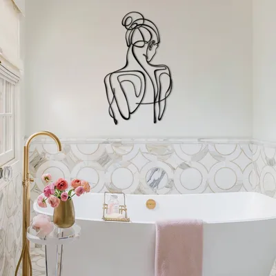 Immagine prodotto di Wallity, Etta- ATP1142, Nero, Altre decorazioni per la casa, 48 x 87 cm, 100% acciaio (Spessore: 1