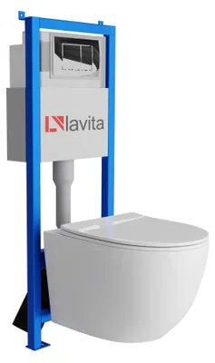 Produktbild von LAVITA WC-Set SINTO LAV 101 LAV 200.1.2 spülrandlos Chrom