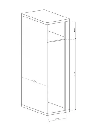 Obrázok produktu pre Jednodverová skriňa ANNELISA - šírka 57 cm, dub ribbeck