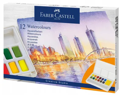 Immagine prodotto di FABER-CASTELL Aquarellfarben in Näpfchen 12er Etui