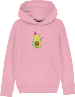 Produktbild von Mr. & Mrs. Panda Kinderpullover Avocado Feier 7-8 Jahre (122/128) - Baumwolle Pink - Geschenk, Sweater, Geburtstag, Tröte, Kinderbekleidung, Kapuzenpullover, Pullover, Party