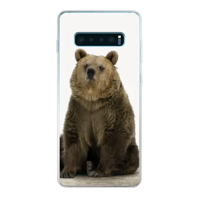 Produktbild von MuchoWow® Handyhülle Schutzhülle Hülle für Samsung Galaxy S10 Plus Braunbär - Tiere - Bär - Niedlich - Jungen - Mädchen Silikon Softcase Handy Hülle - Schutzhülle