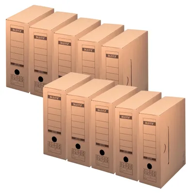 Produktbild von Leitz 60860000, Karton, Braun, A4, 180 g, 120 x 325 x 275 mm