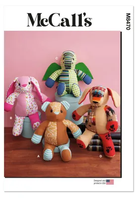 Productafbeelding van Patroon voor een knuffeldiertje, McCall's M8470OS