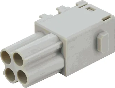 Produktbild von HARTING Han Domino EE Modul cube, kleiner Tab Buchseneinsatz (F) Crimpanschluss, 4-polig 400V, 16A - 1 Stück