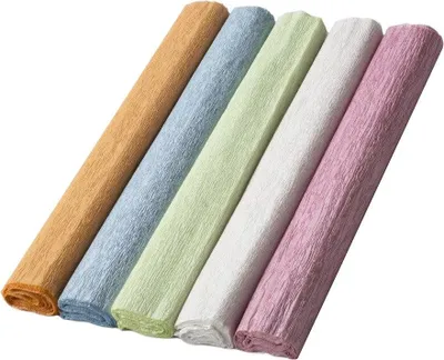 Zdjęcie produktu dla Bibuła marszczona 25x200cm - perłowa mix 5 kolorów