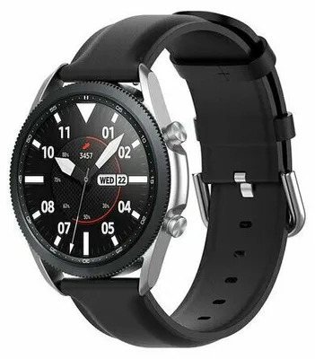 Produktbild von By Qubix passend für Garmin Venu 2 & 3 - Classic Lederarmband - Schwarz