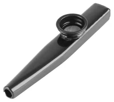 Image de Metal Kazoo Aluminium Guitare légère et portable Flûte partenaire Instrument de musique Cadeau Noir