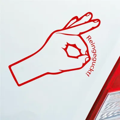 Produktbild von Auto Aufkleber Reingeguckt! 16x10 cm Rot Sticker Heckscheibenaufkleber