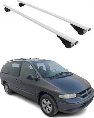 Image de Barres de toit Transversales pour Chrysler Grand Voyager 1995-2010 Fer Argent
