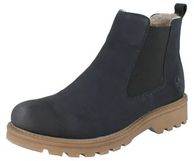 Produktbild von RIEKER Damen Chelsea Stiefelette blau Kunstleder - Größe: 43
