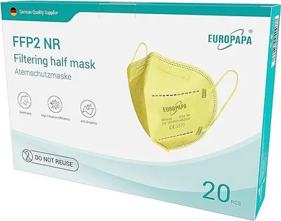 Produktbild von EUROPAPA® 40x FFP2 Fisch-Form und 3D-Form Masken Atemschutzmaske 5-Lagen Staubschutzmasken hygienisch einzelverpackt Stelle  EN149