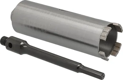 Produktbild von Diamantbohrkrone Ø 62 mm Nutzlänge 180 mm mit 6-kant-Aufnahme 200 mm Segmenthöhe 10 mm Diamant Bohrkrone Trockenbohrkrone Kernbohrer Betonbohrkrone Kernbohrkrone BTEC