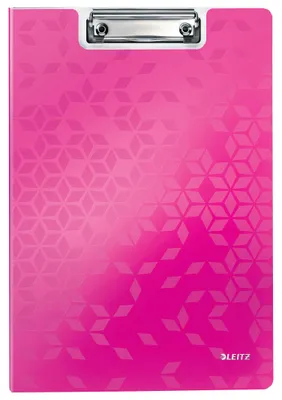 Produktbild von Leitz WOW Clipfolder with cover, A4, Hartschaumstoff, Pink, 75 Blätter, 1 Taschen, 230 mm