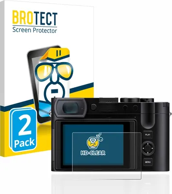 Produktbild von 2x Für Leica Q3 / Q3 43 Schutzfolie BROTECT Displayschutz Display Schutz Folie Klar Transparent