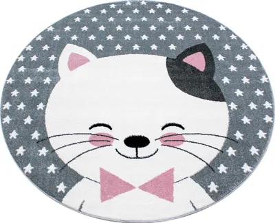 Produktbild von Ayyildiz Hali KIDS1601600550PINK, Teppich, Polypropylen (PP), Pink, Rund, 1600 mm, 1600 mm