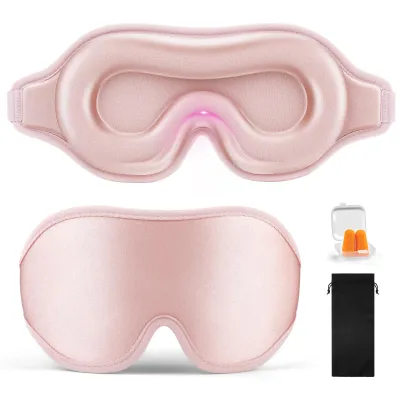 Produktbild von Schlafmaske für Herren Frauen 3D Total Licht blockierende Augenmaske Bequem Schlafbrille Schlafmasken für Reisenmit Reisebeutel und Ohrstöpseln