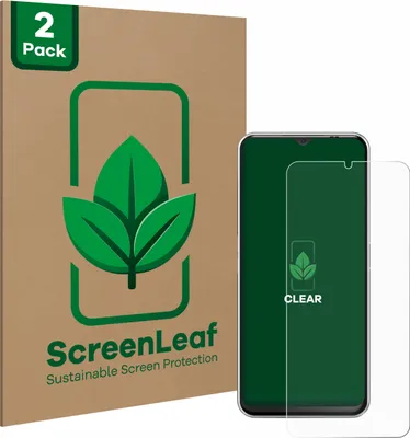 Produktbild von 2x ScreenLeaf Schutzfolie für Emporia ME.6 nachhaltiger Displayschutz Display Schutz Folie Klar Transparent