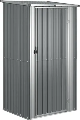 Immagine prodotto di vidaXL Capanno per attrezzi Grigio 118,5x97x209,5 cm Acciaio zincato