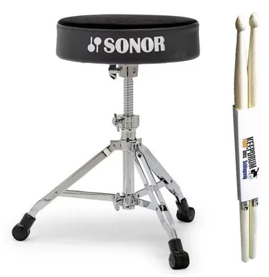 Produktbild von Sonor Schlagzeughocker DT 4000 mit Schlagzeugstöcken