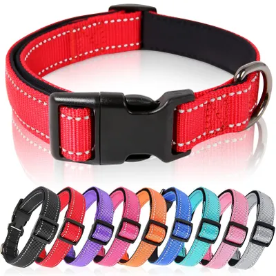 Produktbild von Halsband für Hunde, reflektierend, Größe L, atmungsaktiv für Spaziergänge