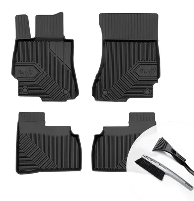 Productafbeelding van moto-MOLTICO rubberen vloermatten voor auto, set van 4 stuks, all-weather rubberen voetmatten met rand - geschikt voor Mercedes-Benz S-klasse W221, modeljaren 2005-2013